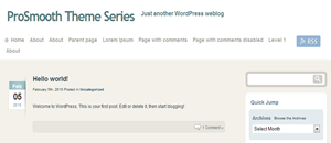 ProSmooth, magnifique nouveau thème gratuit pour Wordpress