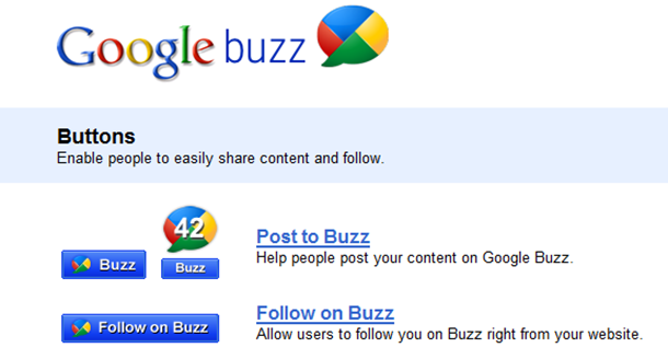 boutons google buzz