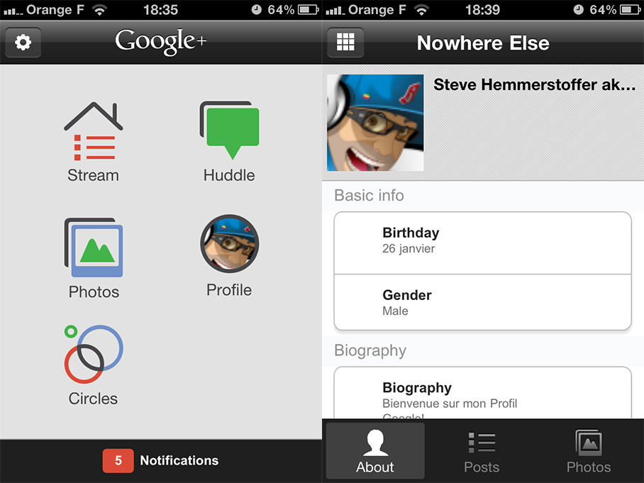 google+ application