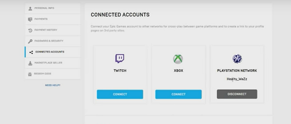 connecter compte epic games