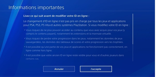 modifier son ID sur playstation 