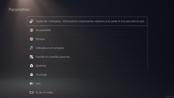 comment aller sur internet avec la ps5