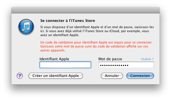 se connecter à itunes